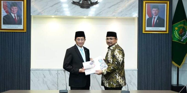 Sertijab, Gus Yaqut dan Menag Nasaruddin Umar Saling Beri Apresiasi